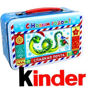 Сладкий подарок на Новый Год в картонной упаковке весом 430 грамм по цене 2136 руб в Комсомольске-на-Амуре