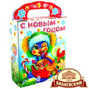 Детский подарок на Новый Год в мешочке весом 800 грамм по цене 1261 руб в Комсомольске-на-Амуре
