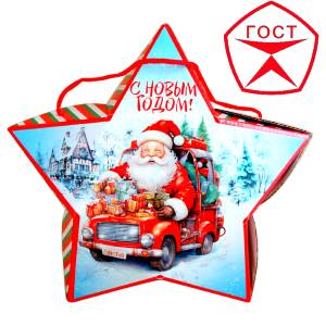 Детский подарок на Новый Год в жестяной упаковке весом 950 грамм по цене 1182 руб в Комсомольске-на-Амуре